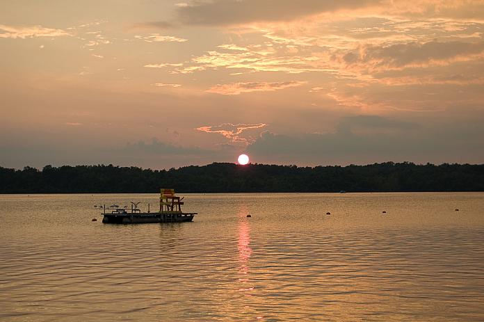 Sunset over Prairie Creek Reservoir